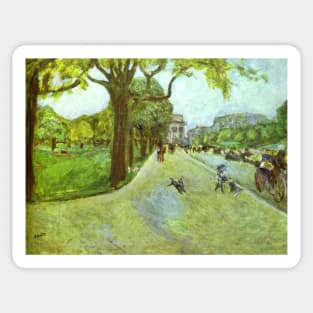 avenue du bois in boulogne 1914 - Pierre Bonnard Sticker